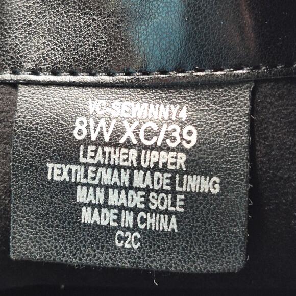 NEW Vince Camuto Sewinny Knee-High Wide-calf Heel Boots Black leather size 8W XC - Picture 4 of 7